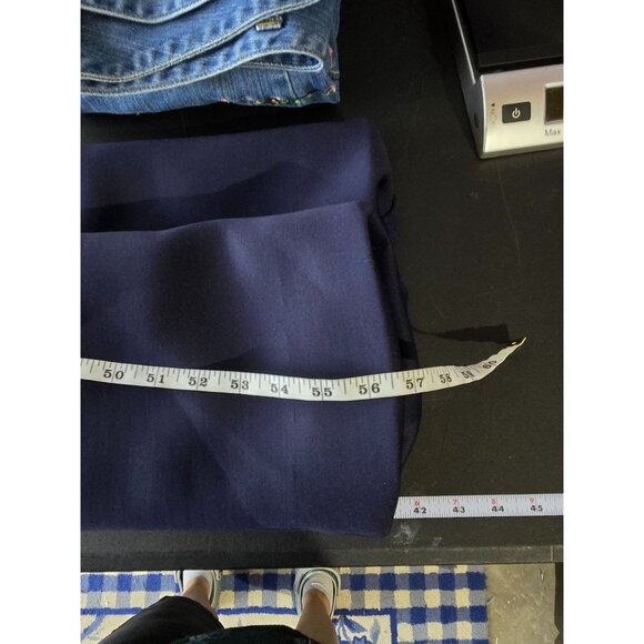 Jovani Womens Navy Blue Jumpsuit Size 10 Puff Sleeves Formal Elegant Stretch - Picture 9 of 11